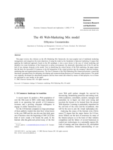 T he 4S Web-Marketing Mix model Efthymios Constantinides