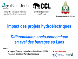 Impact des projets hydroélectriques  Différenciation socio-économique en aval des barrages au Laos