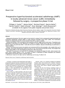 Preoperative hyperfractionated accelerated radiotherapy (HART)