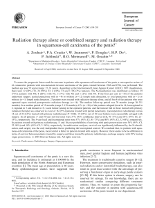 Radiation therapy alone or combined surgery and radiation therapy