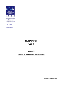 MAPINFO V6.5 CERSIG Volume 3