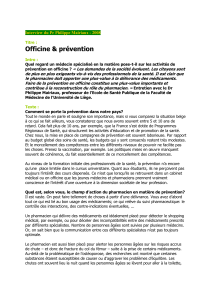 Officine &amp; prévention  Interview du Pr Philippe Mairiaux - 2008