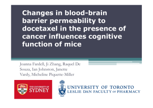 Changes in blood-brain barrier permeability to docetaxel in the presence of