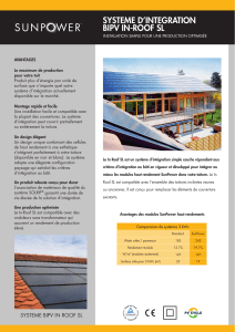 SYSTEME D’INTEGRATION BIPV IN-ROOF SL