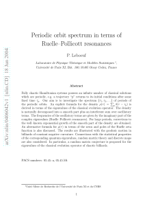 Periodic orbit spectrum in terms of Ruelle-Pollicott resonances
