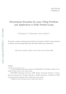 Determinant Formulae for some Tiling Problems and Application to Fully Packed Loops