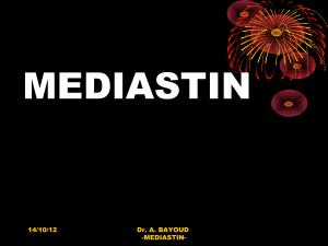 MEDIASTIN Dr. A. BAYOUD 14/10/12 -MEDIASTIN-