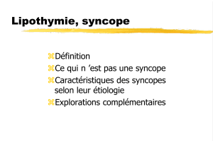 Lipothymie, syncope