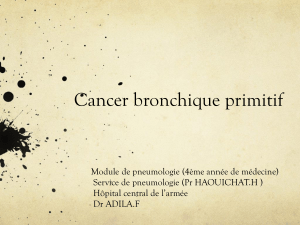 Cancer bronchique primitif
