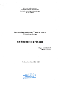 diagnostic prénatal Le gynécologie 5&#34;'&#34;