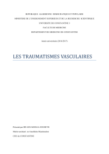 Traumatismes vasculaires