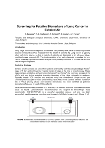 Screening for Putative Biomarkers of Lung Cancer in Exhaled Air