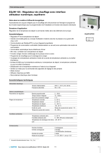 EQJW 125 : Régulateur de chauffage avec interface utilisateur numérique, equitherm