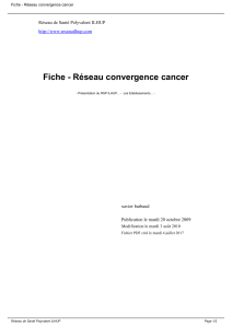 Fiche - Réseau convergence cancer Réseau de Santé Polyvalent ILHUP xavier barbaud