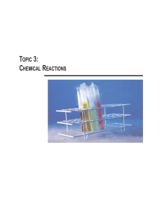 Topic 3: Chemical Reactions