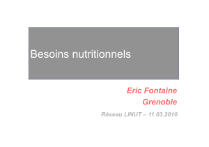 Besoins nutritionnels Eric Fontaine Grenoble