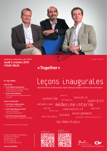 leçons inaugurales « Together » recherche synergies