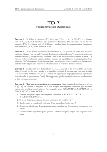 TD 7 Programmation Dynamique