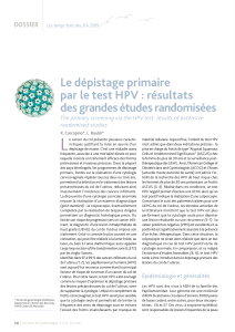 L Le dépistage primaire par le test HPV : résultats