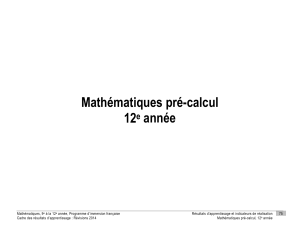 Mathématiques pré-calcul 12 année