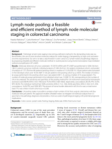 Lymph node pooling: a feasible and efficient method of lymph node molecular