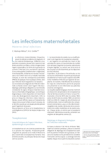 L Les infections maternofœtales MISE AU POINT Materno-fetal infections
