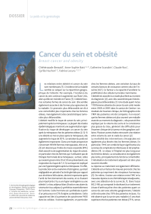 L Cancer du sein et obésité DOSSIER Breast cancer and obesity