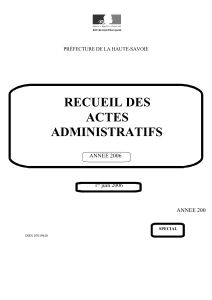 RECUEIL DES ACTES ADMINISTRATIFS ANNEE 2006