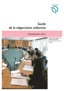 Guide de la négociation collective Actualisation 2011