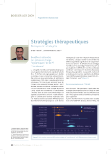 Stratégies thérapeutiques DOSSIER ACR 2009 Therapeutic strategies Bénéfice à attendre