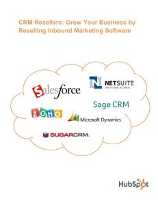 CRM Resellers: Grow Your Business by Reselling Inbound Marketing Software