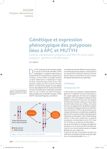 D Génétique et expression phénotypique des polyposes liées à APC et MUTYH