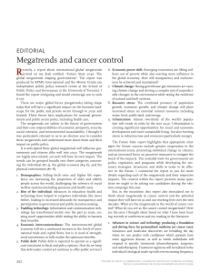 R Megatrends and cancer control editoriAl