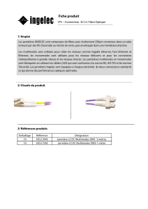Fiche produit 1/ Emploi IPS – Connecteur  SC-LC Fibre Optique