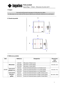 Fiche produit Appareillage – Tichka2 – Obturateur &amp; sorties de fil