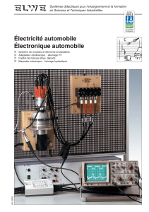 Électricité automobile Électronique automobile Systèmes didactiques pour l’enseignement et la formation