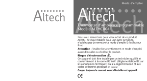 Thermostat d’ambiance programmable Modèle ALTHC004