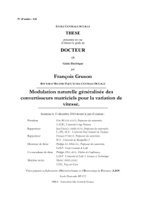 François Gruson Modulation naturelle généralisée des convertisseurs matriciels pour la variation de vitesse.