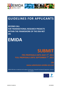 Call text and Guidelines for applicants
