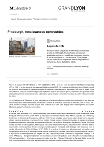 Pittsburgh, renaissances contrastées Leçon de ville