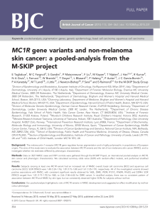 MC1R gene variants and non-melanoma skin cancer: a pooled-analysis from the