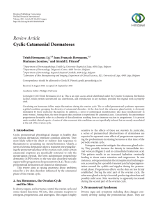 Review Article Cyclic Catamenial Dermatoses Trinh Hermanns-Lê, Jean-François Hermanns,