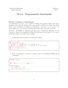TD n°2 - Programmation fonctionnelle