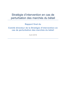 Stratégie d’intervention en cas de perturbation des marchés du bétail (Version PDF, 2,870 Ko)