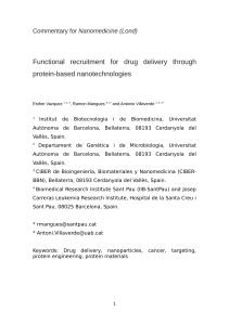 Functional   recruitment   for   drug ... protein-based nanotechnologies Nanomedicine (Lond)
