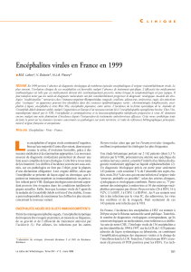 Encéphalites virales en France en 1999 C