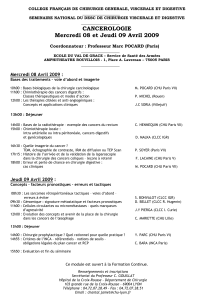 Programme du s minaire du DESC de Chirurgie Avril 2009