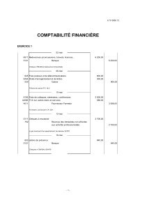 COMPTABILITÉ FINANCIÈRE EXERCICE 1 6 10 3006 13