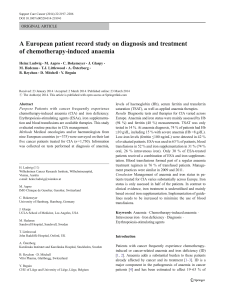 A European patient record study on diagnosis and treatment ORIGINAL ARTICLE