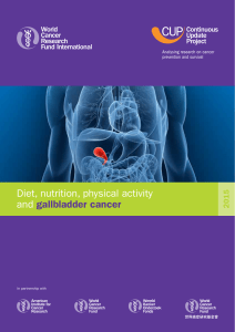Diet, nutrition, physical activity and gallbladder cancer 2015